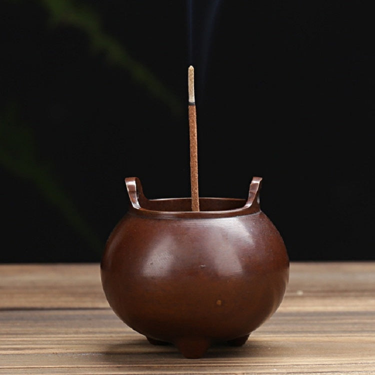 Binaural Incense Burner Pure Copper Household Small Indoor Antique Incense Burner My Store