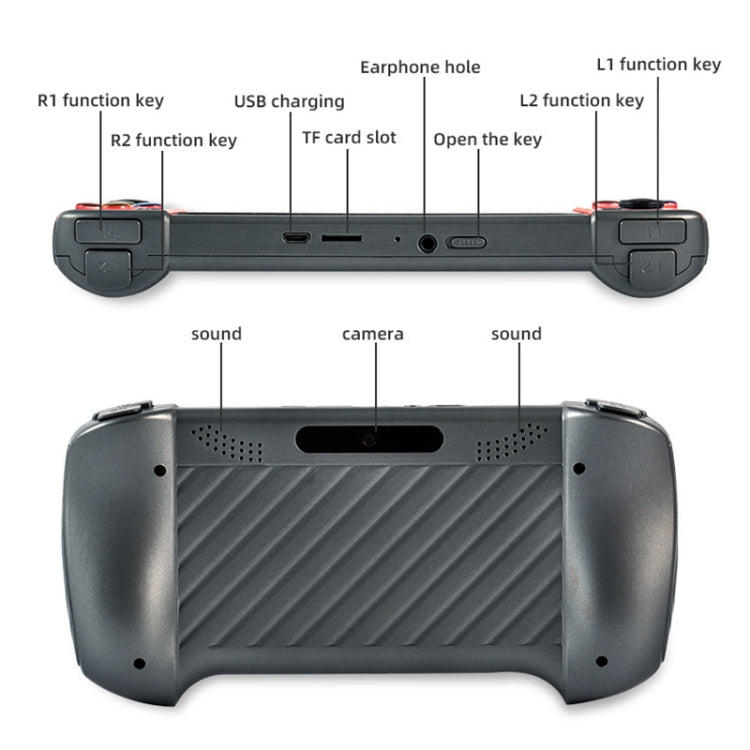 X19 Plus 5.1 inch Screen Handheld Game Console 8G Memory Support TF Card Expansion & AV Output