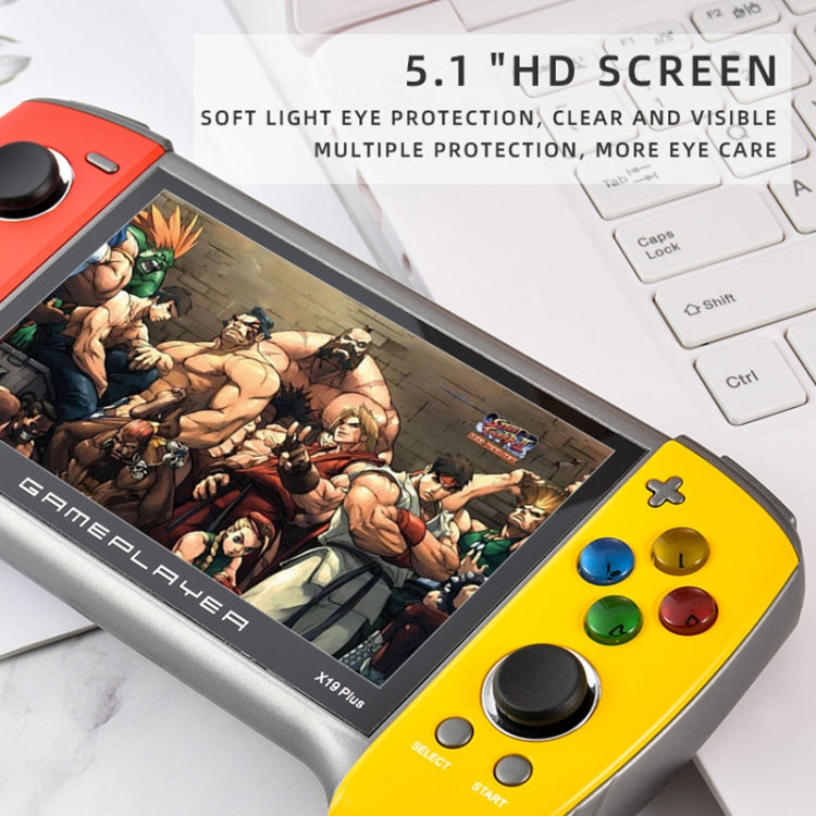 X19 Plus 5.1 inch Screen Handheld Game Console 8G Memory Support TF Card Expansion & AV Output