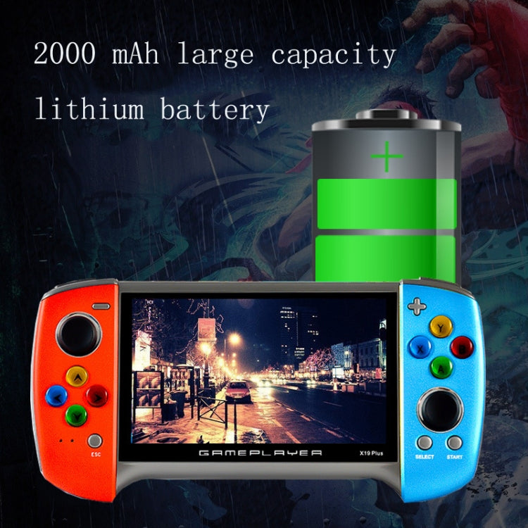 X19 Plus 5.1 inch Screen Handheld Game Console 8G Memory Support TF Card Expansion & AV Output