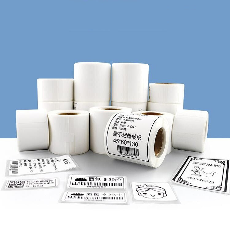 Thermal Label Paper Self-Adhesive Paper Fixed Asset Food Clothing Tag Price Tag for NIIMBOT B11 / B3S