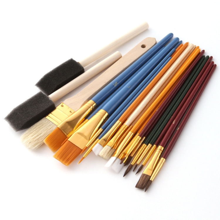 ZHU TING 25 PCS / Set Multifunctional Oil Paint Brush Gouache Watercolor Acrylic Paint Brush Student Painting Supplies My Store