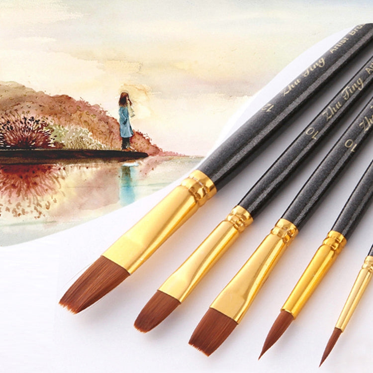 ZHU TING 7 in 1 Nylon Brushes Watercolor Brushes And Oil Brushes Art Painting Supplies