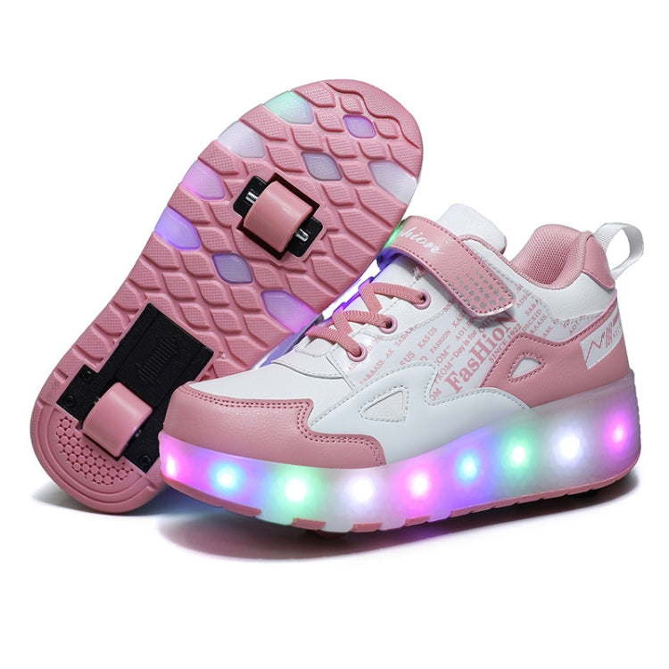 E68 Two-Wheeled Children Skating Shoes Rechargeable Light Wheel Shoes, Series 1