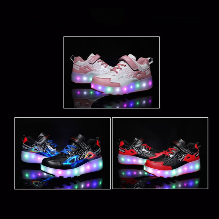 E68 Two-Wheeled Children Skating Shoes Rechargeable Light Wheel Shoes, Series 2