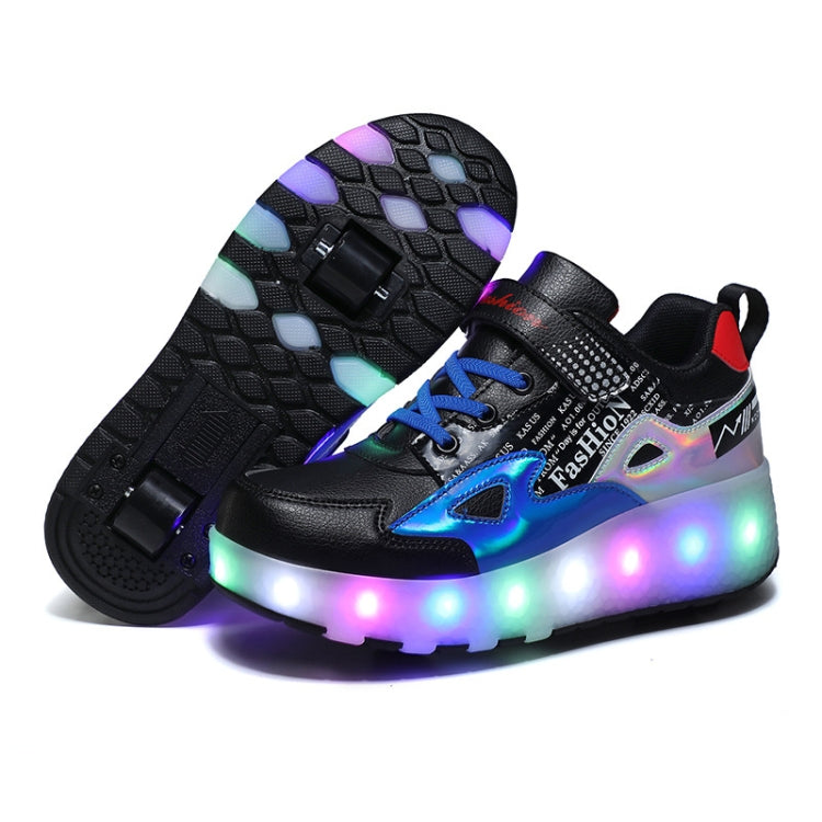 E68 Two-Wheeled Children Skating Shoes Rechargeable Light Wheel Shoes, Series 2