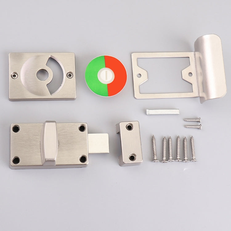 Toilet Red & Green Display Door Lock Public Toilet Stainless Steel Bolt Lock My Store