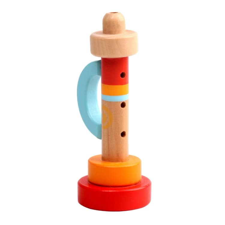 2 PCS Children Educational Early Education Wooden Horn Whistle Music Toy-Reluova