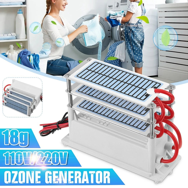 AZ-18G-C 18G Integrated Ozone Generator Long-Life Coating Moisture-Proof Ceramic 3-Sheets Air Purifier Sterilizing Active Oxygen Purifier