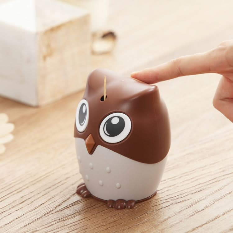 Plastic Owl Press Type Automatic Toothpick Box - Reluova