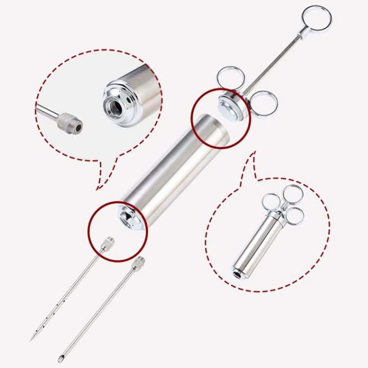 304 Stainless Steel Seasoning Syringe Barbecue Tool Turkey Needle Set - Reluova