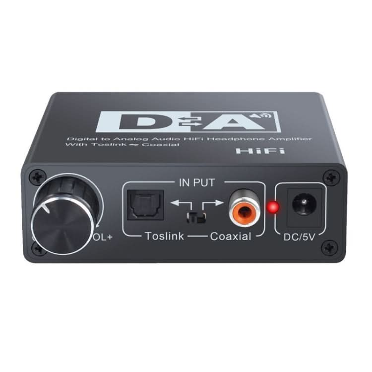 NK-C6 Optical Fiber To Analog Audio Converter Adjustable Volume Digital To Analog Decoder