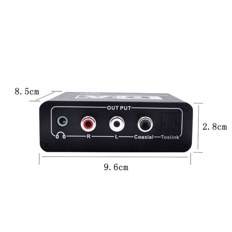 NK-C6 Optical Fiber To Analog Audio Converter Adjustable Volume Digital To Analog Decoder