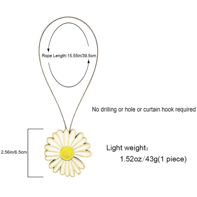 NYJ015 Small Daisy Simple Magnet Curtain Buckle My Store