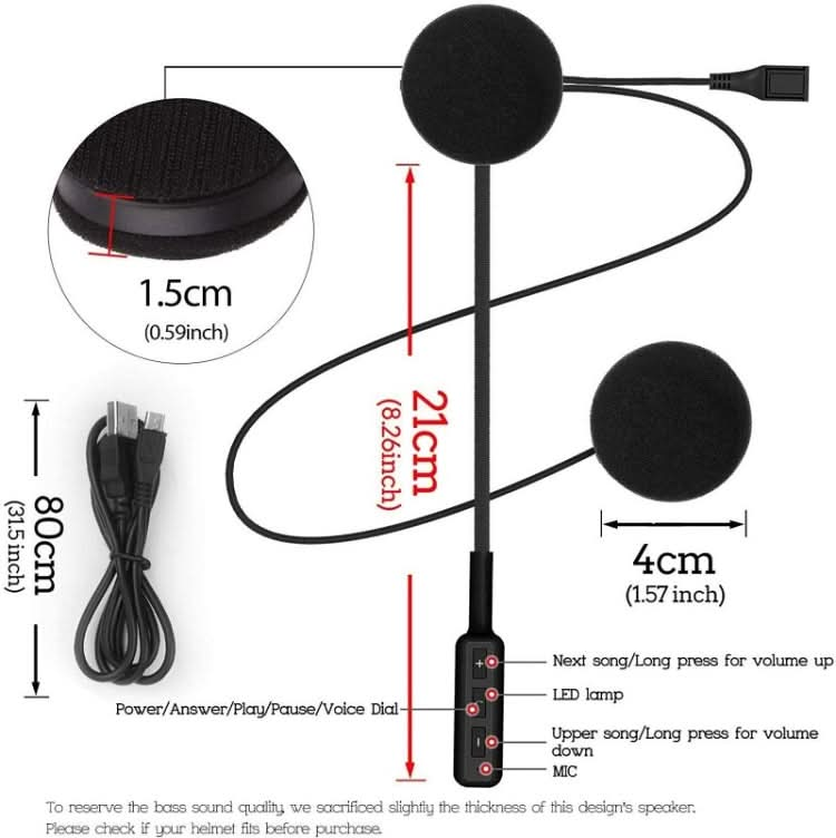 MH01 Bluetooth 5.0 Helmet Headset Auto Answer/Stereo Effect Bluetooth Headset My Store