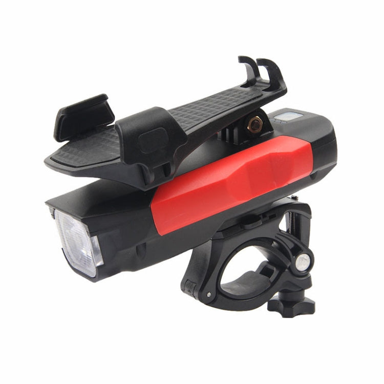 500LM Bicycle Light Mobile Phone Holder Multi-Function Riding Front Light With Horn-Reluova