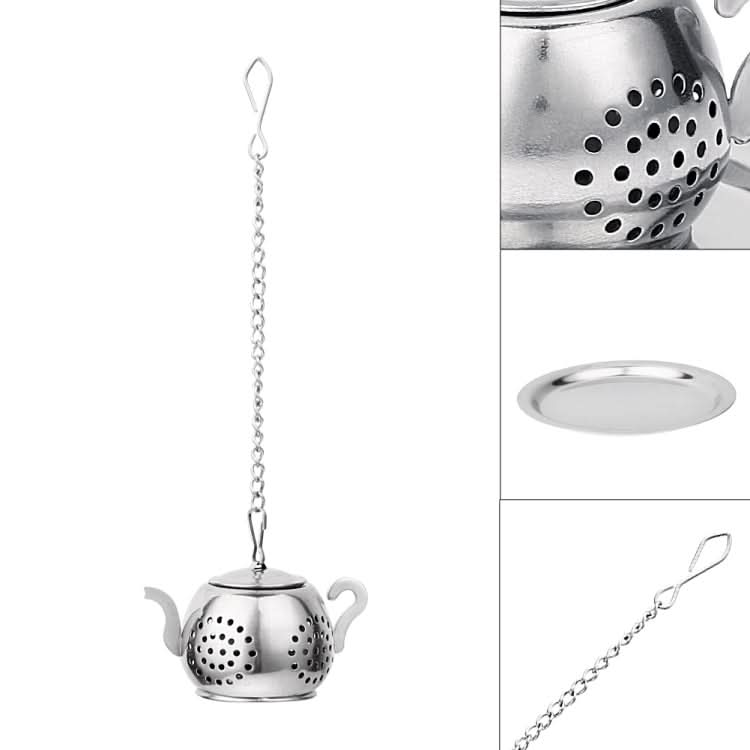 2 PCS Stainless Steel 304 Round Pot Tea Strainer Teapot-Shaped Tea Maker Tea Leak Filter Tea Ball-Reluova