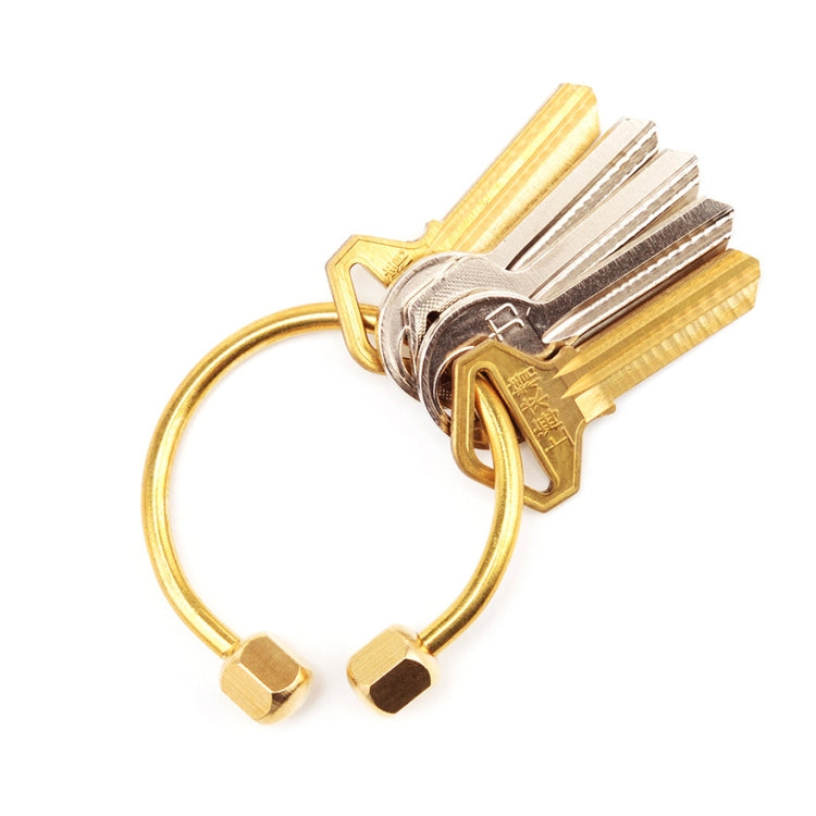 2 PCS Vintage Brass Keychain Key Ring Car Key Storage Accessories Key Hanging Buckle-Reluova