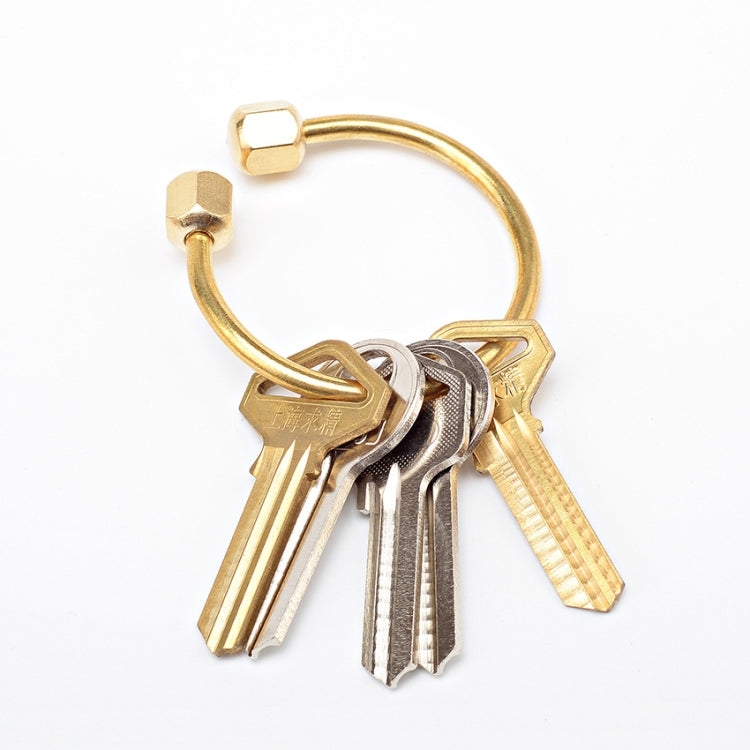 2 PCS Vintage Brass Keychain Key Ring Car Key Storage Accessories Key Hanging Buckle-Reluova