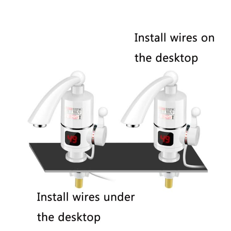 Digital Display Electric Heating Faucet Instant Hot Water Heater EU Plug - Reluova