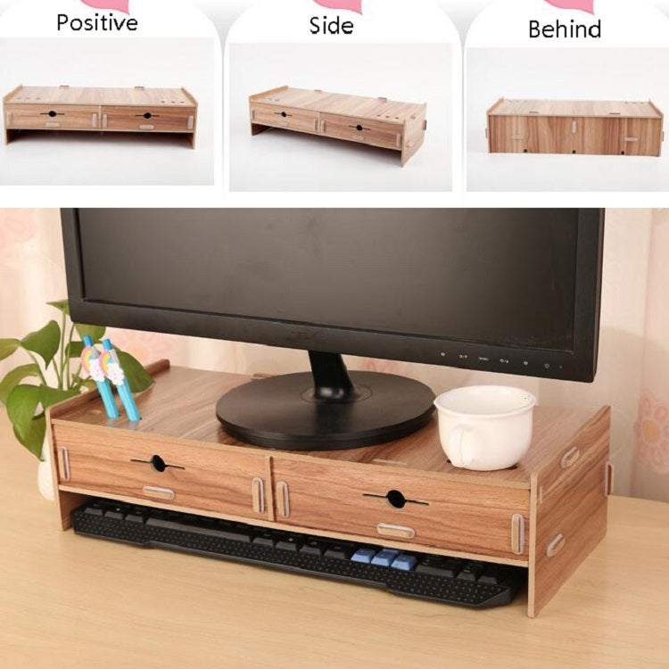 LCD Monitor Increase Rack Wooden Keyboard Rack Desktop Storage Rack Shelf