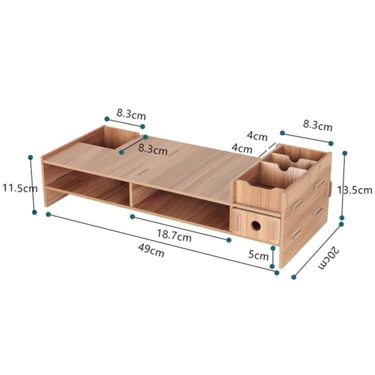 LCD Monitor Increase Rack Wooden Keyboard Rack Desktop Storage Rack Shelf My Store