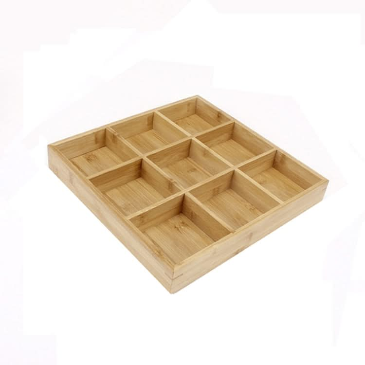 Hot Pot Bamboo Plate Compartmental Platter Vegetable Wood Tray Set - Reluova