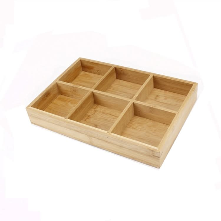 Hot Pot Bamboo Plate Compartmental Platter Vegetable Wood Tray Set - Reluova