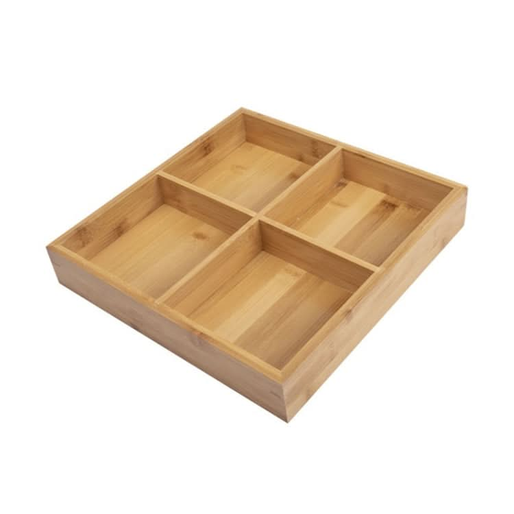 Hot Pot Bamboo Plate Compartmental Platter Vegetable Wood Tray Set - Reluova