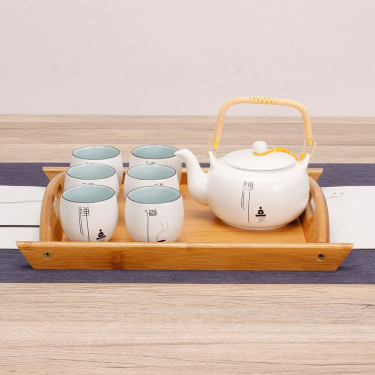 Bamboo Binaural Tea Set Tray Bread Display Tray