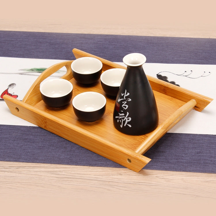 Bamboo Binaural Tea Set Tray Bread Display Tray