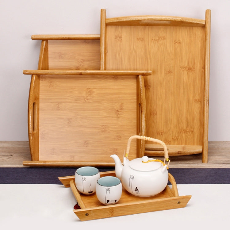 Bamboo Binaural Tea Set Tray Bread Display Tray