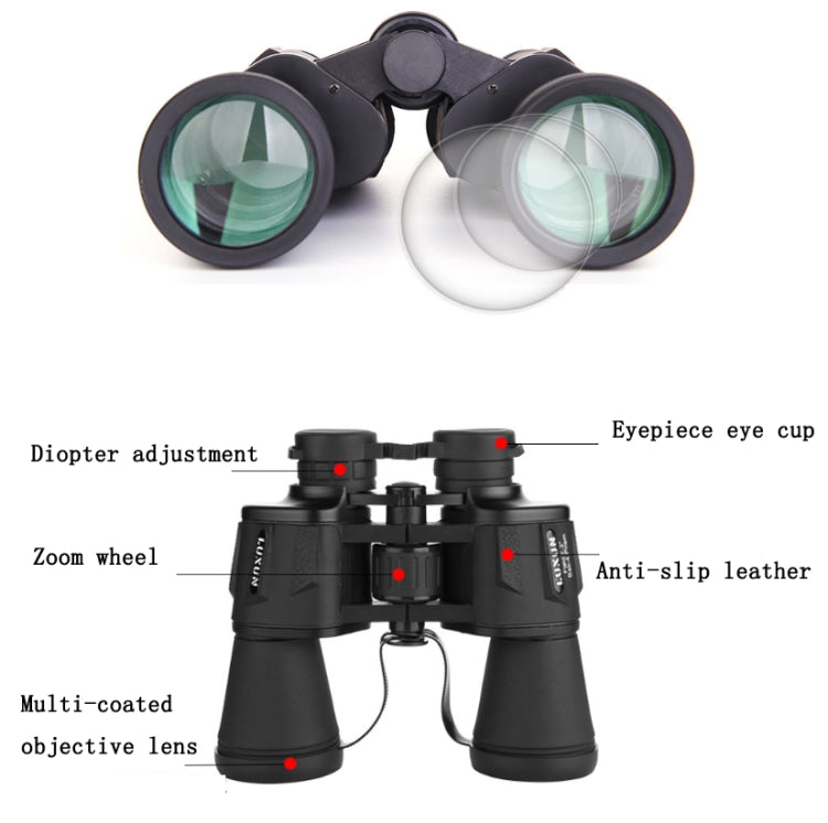 Luxun 20X50 Outdoor Binoculars  Low Light Night Vision Non-Infrared High Power Binoculars Reluova