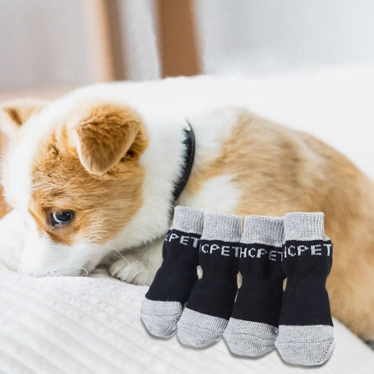 4pcs/pack HCPET M1911 Dog Indoor Car Cotton Socks Pet Anti-Scratch Socks - Reluova