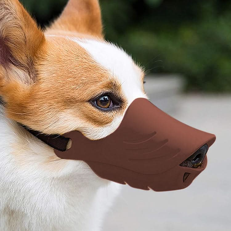 Dog Muzzle Cover Tedike Fund Fur Dog Muzzle Cover Anti-Bite Mouth Cover Silicone Supplies - Reluova