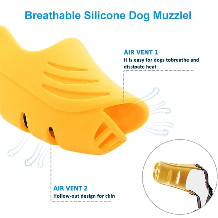 Dog Muzzle Cover Tedike Fund Fur Dog Muzzle Cover Anti-Bite Mouth Cover Silicone Supplies - Reluova