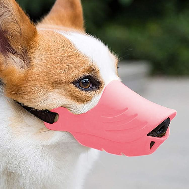 Dog Muzzle Cover Tedike Fund Fur Dog Muzzle Cover Anti-Bite Mouth Cover Silicone Supplies - Reluova