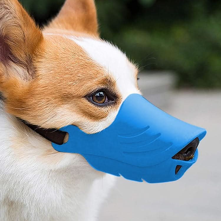 Dog Muzzle Cover Tedike Fund Fur Dog Muzzle Cover Anti-Bite Mouth Cover Silicone Supplies - Reluova