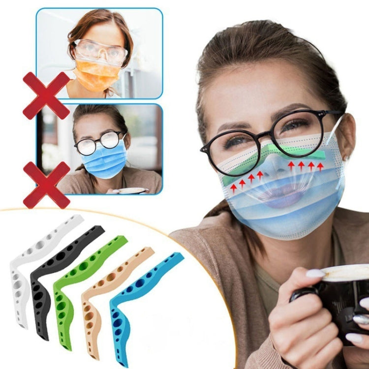 10 PCS Mask Nose Clip Bridge Wear Glasses Anti-Fog Sealing Silicone Strip, Random Color Delivery