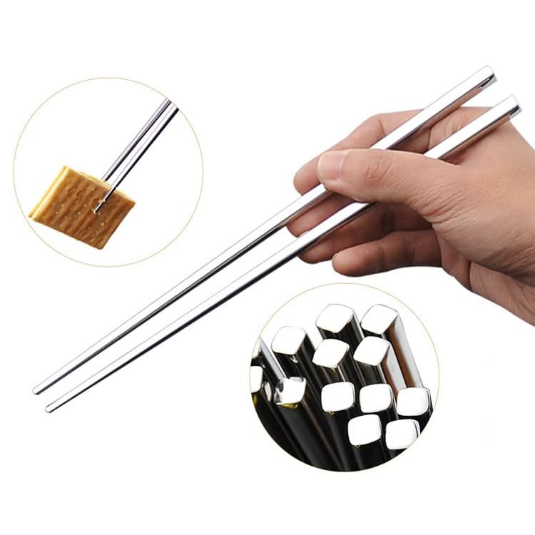 1 Pairs 304 Stainless Steel Chopsticks Non-Slip Tableware Adult Chopsticks - Reluova