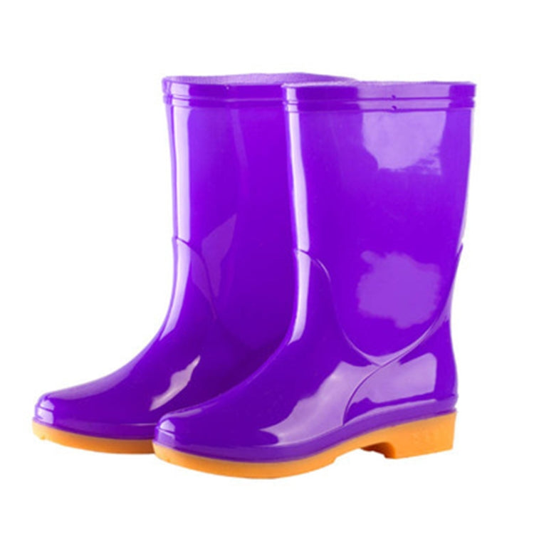 Women Mid-Tube Rain Boots Waterproof Shoes Overshoes  Adult Kitchen Work Shoes My Store