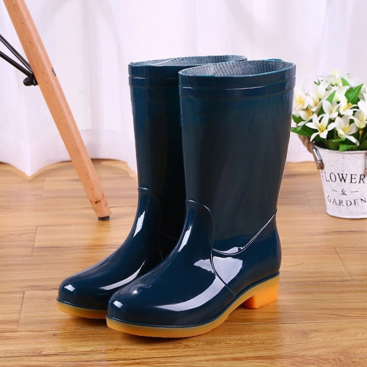 Women Mid-Tube Rain Boots Waterproof Shoes Overshoes  Adult Kitchen Work Shoes My Store