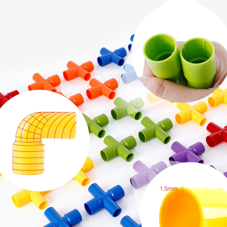 Children Educational Plastic Pipe Building Blocks Assembled Toy 72 PCS / Set