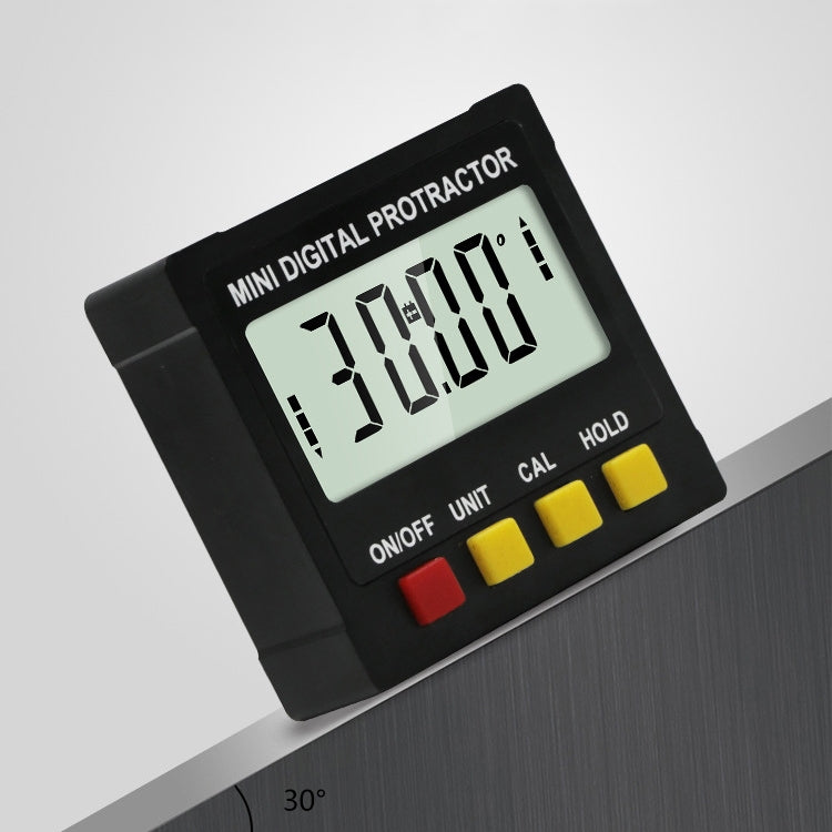 Electronic Digital Display Inclinometer Slope Level Protractor Four-Sided Magnetic Angle Ruler My Store