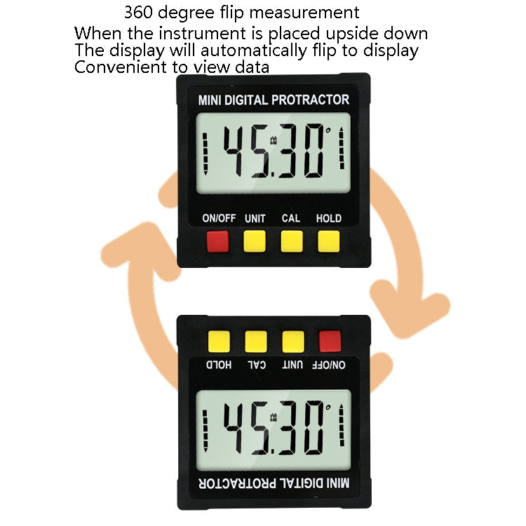 Electronic Digital Display Inclinometer Slope Level Protractor Four-Sided Magnetic Angle Ruler My Store