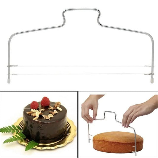 Stainless Steel Adjustable Wire Cake Cutter Slicer Leveler DIY Cake Baking Tools - Reluova