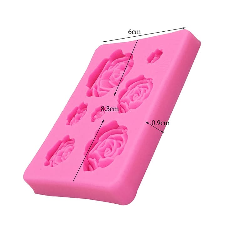 2 PCS DIY Handmade Soap Chocolate Fondant Baking Mold 3D Rose Flower Cake Decoration Silicone Mold-Reluova