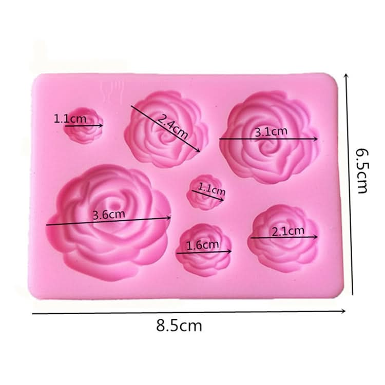 2 PCS DIY Handmade Soap Chocolate Fondant Baking Mold 3D Rose Flower Cake Decoration Silicone Mold-Reluova