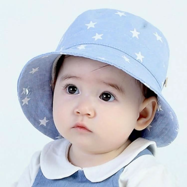 MZ7938 Spring Small Star Pattern Children Basin Hat Sun Hat Reluova