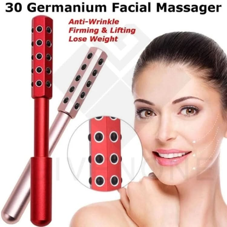 30 Germanium Massage Beauty Stick Roller V-shaped Beauty Instrument Facial Massager Random Colour Delivery-Reluova